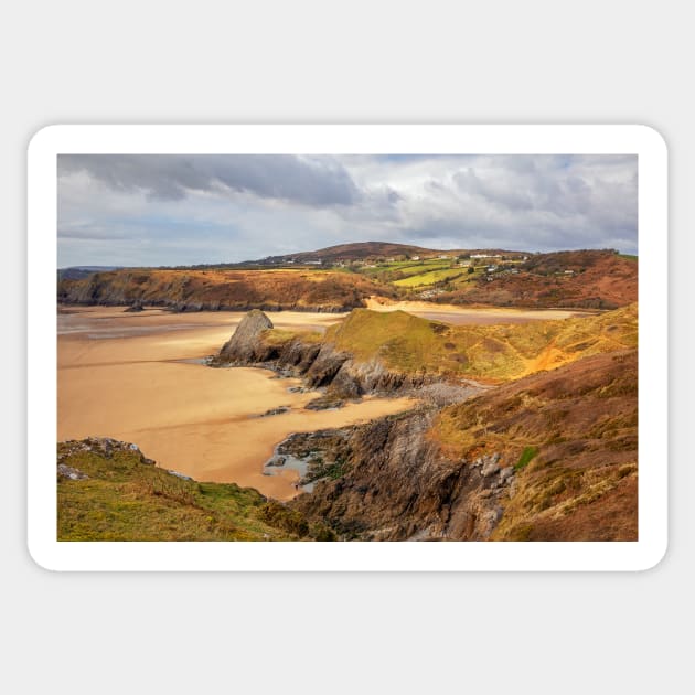 Three Cliffs Bay, Gower Sticker by dasantillo